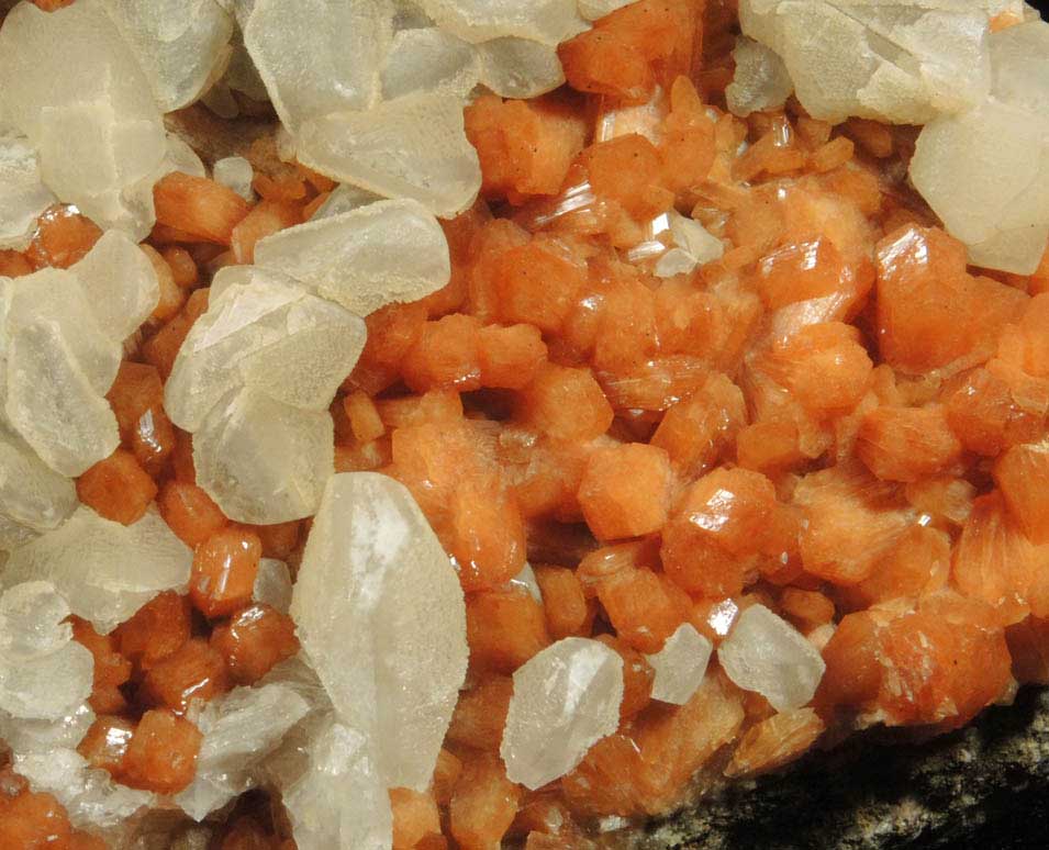 Stilbite and Calcite from Moore's Station Quarry, 44 km northeast of Philadelphia, Mercer County, New Jersey