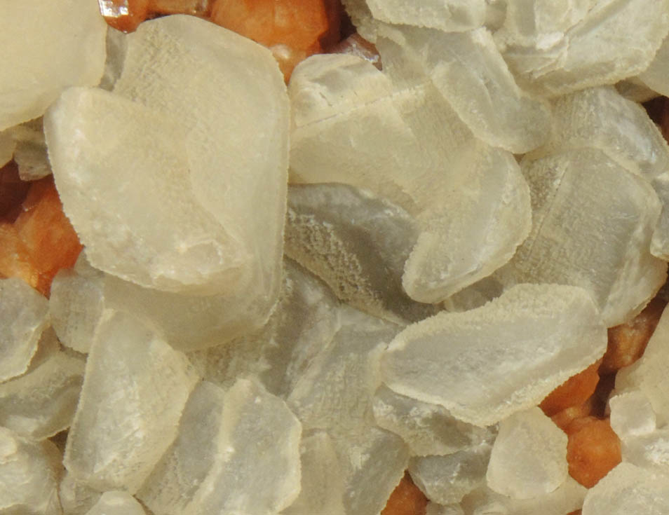 Stilbite and Calcite from Moore's Station Quarry, 44 km northeast of Philadelphia, Mercer County, New Jersey