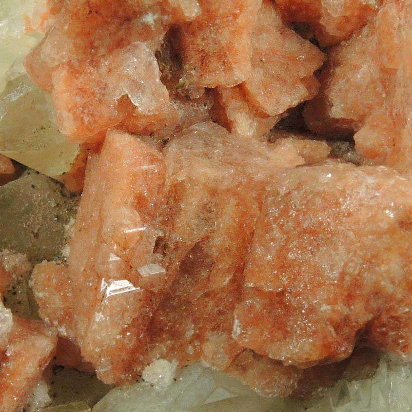 Gmelinite on Datolite from Upper New Street Quarry, Paterson, Passaic County, New Jersey