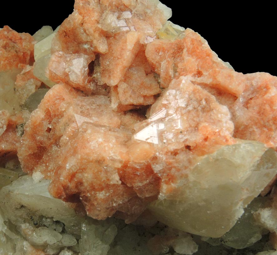 Gmelinite on Datolite from Upper New Street Quarry, Paterson, Passaic County, New Jersey