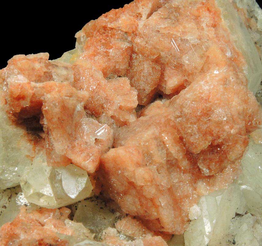 Gmelinite on Datolite from Upper New Street Quarry, Paterson, Passaic County, New Jersey