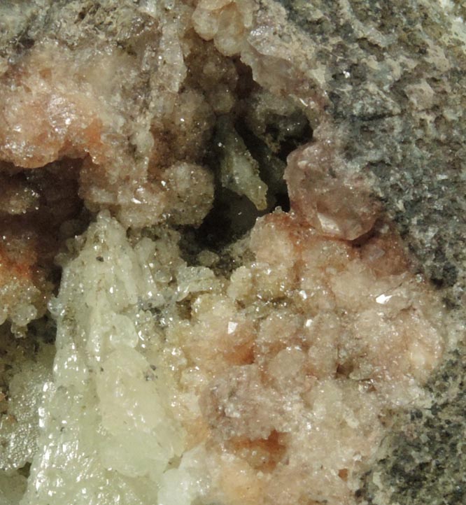 Gmelinite on Datolite with Analcime from Upper New Street Quarry, Paterson, Passaic County, New Jersey