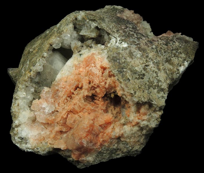 Gmelinite on Datolite with Analcime from Upper New Street Quarry, Paterson, Passaic County, New Jersey