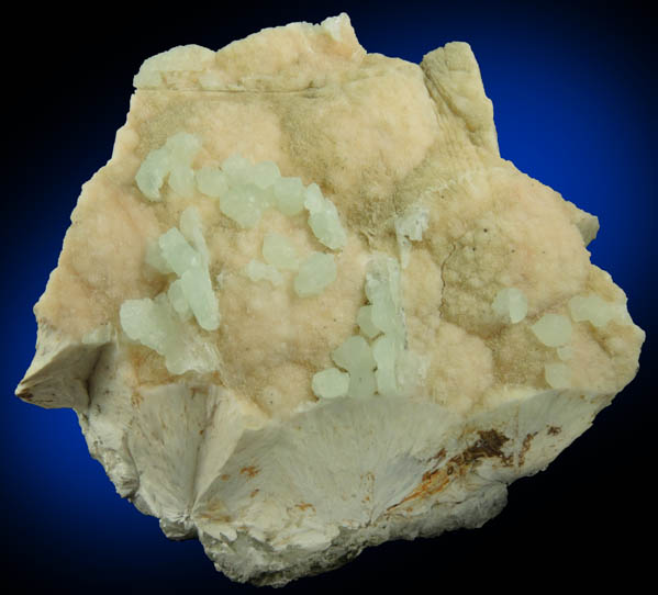 Prehnite on Pectolite from Millington Quarry, Bernards Township, Somerset County, New Jersey