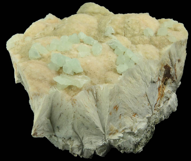 Prehnite on Pectolite from Millington Quarry, Bernards Township, Somerset County, New Jersey