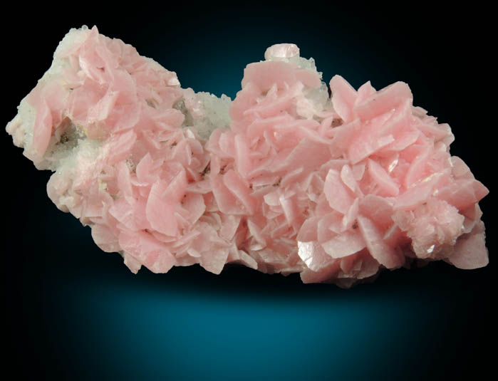 Rhodochrosite on Quartz with minor Pyrite from Silverton District, San Juan County, Colorado