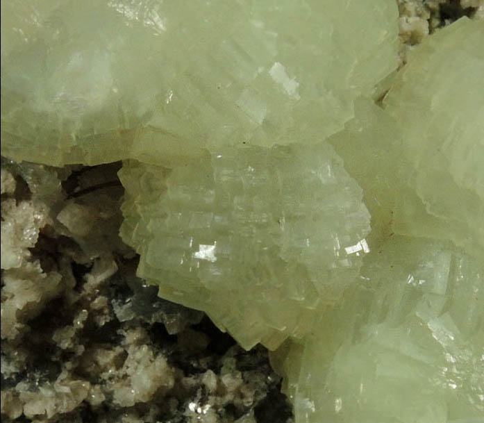 Prehnite from Lower New Street Quarry, Paterson, Passaic County, New Jersey