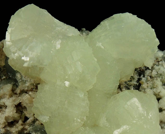 Prehnite from Lower New Street Quarry, Paterson, Passaic County, New Jersey