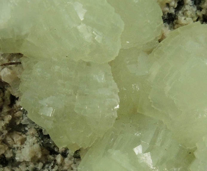 Prehnite from Lower New Street Quarry, Paterson, Passaic County, New Jersey