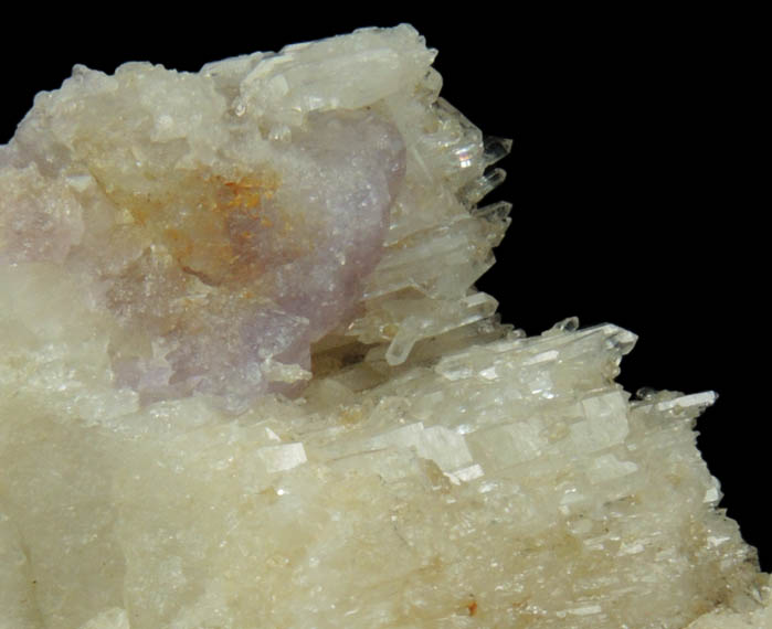 Fluorapatite on Quartz from Harvard Quarry, Noyes Mountain, Greenwood, Oxford County, Maine