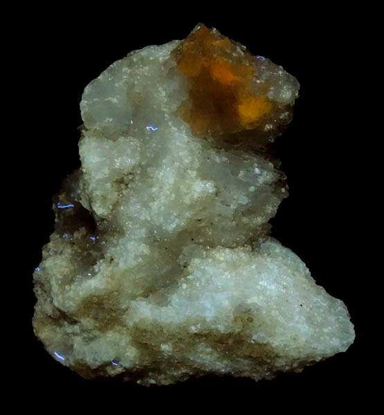 Fluorapatite on Quartz from Harvard Quarry, Noyes Mountain, Greenwood, Oxford County, Maine