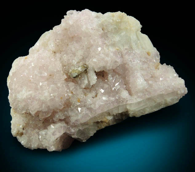 Quartz var. Rose Quartz Crystals on Albite from Rose Quartz Locality, Plumbago Mountain, Newry, Oxford County, Maine