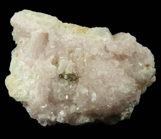 Quartz var. Rose Quartz Crystals on Albite from Rose Quartz Locality, Plumbago Mountain, Newry, Oxford County, Maine