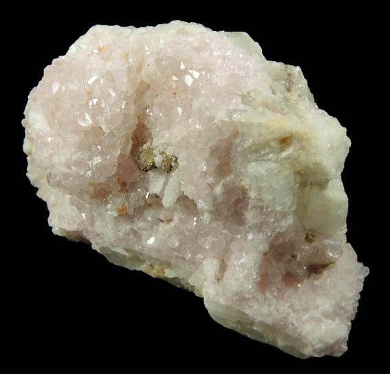 Quartz var. Rose Quartz Crystals on Albite from Rose Quartz Locality, Plumbago Mountain, Newry, Oxford County, Maine