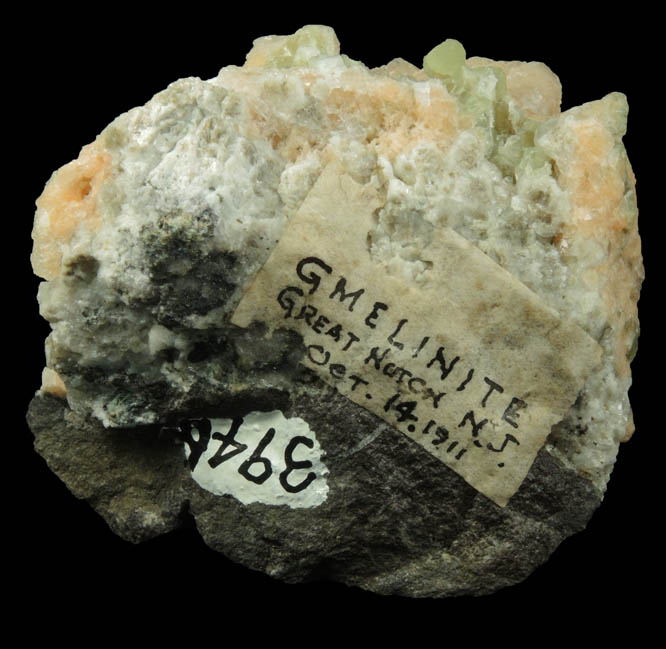 Gmelinite with Prehnite from Francisco Brothers Quarry, Great Notch, Passaic County, New Jersey