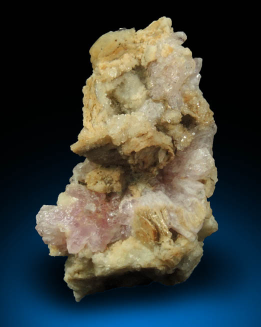 Quartz var. Rose Quartz Crystals on Albite with Muscovite from Rose Quartz Locality, Plumbago Mountain, Newry, Oxford County, Maine