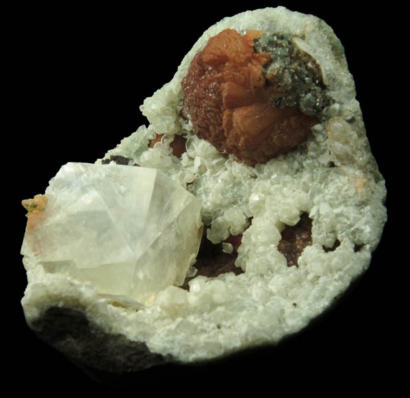 Calcite, Datolite, Stilbite from Millington Quarry, Bernards Township, Somerset County, New Jersey