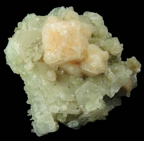 Gmelinite on Datolite from Francisco Brothers Quarry, Great Notch, Passaic County, New Jersey