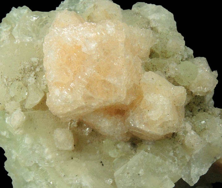 Gmelinite on Datolite from Francisco Brothers Quarry, Great Notch, Passaic County, New Jersey