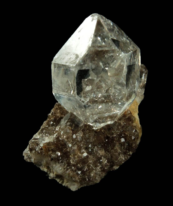 Quartz var. Herkimer Diamonds on drusy Herkimer Diamonds from Middleville, Herkimer County, New York