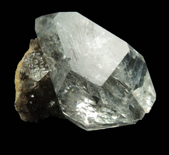 Quartz var. Herkimer Diamonds on drusy Herkimer Diamonds from Middleville, Herkimer County, New York