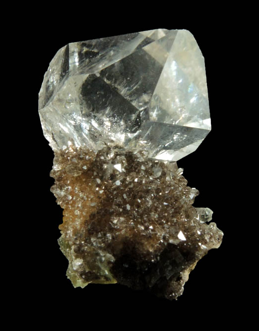 Quartz var. Herkimer Diamonds on drusy Herkimer Diamonds from Middleville, Herkimer County, New York