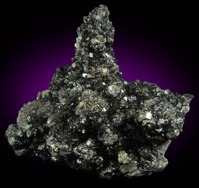 Pyrite coated with Bitumen intermixed with Quartz and Dolomite from Eastern Rock Products Quarry (Benchmark Quarry), St. Johnsville, Montgomery County, New York