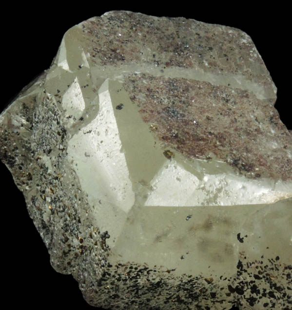 Calcite with Chalcopyrite and Hematite from St. Joe Mineral Resources #3 Mine (now ZCA), St. Lawrence County, New York