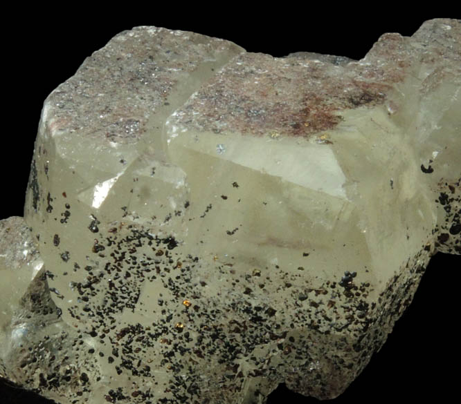 Calcite with Chalcopyrite and Hematite from St. Joe Mineral Resources #3 Mine (now ZCA), St. Lawrence County, New York