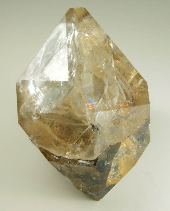 Quartz var. Herkimer Diamond with Hematite and Pyrite from Paradise Falls, Newport, Herkimer County, New York