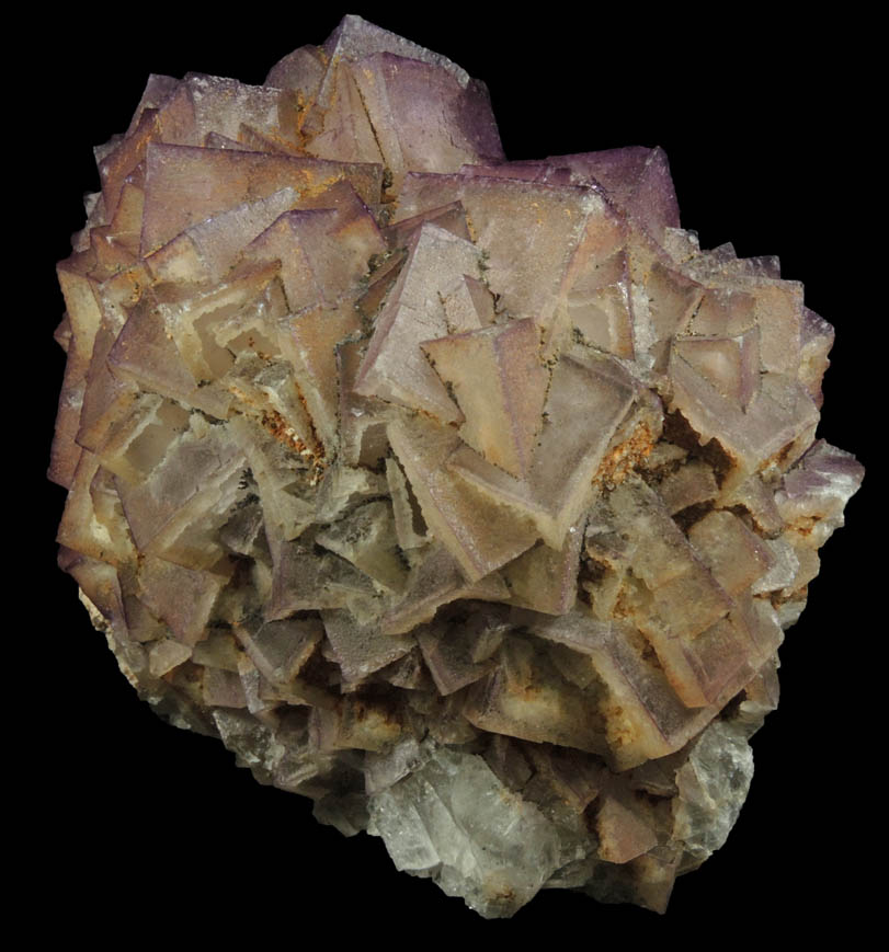 Fluorite over Calcite from East Faircloth Vein, Mundy's Landing, eastern shore of the Kentucky River, 12 km NE of Harrodsburg, Woodford County, Kentucky