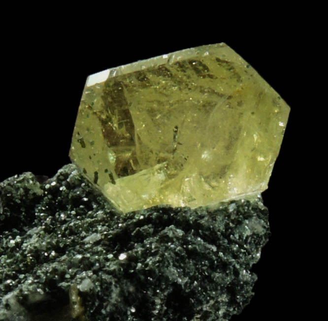 Fluorapatite on Albite with Chlorite coating from Acushnet Quarry, Bristol County, Massachusetts