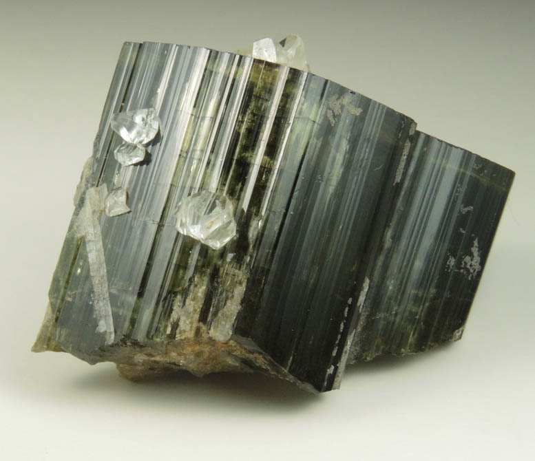 Topaz on Elbaite Tourmaline from Little Three Mine, Ramona District, San Diego County, California