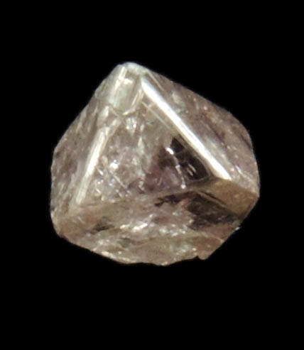 Diamond (0.44 carat pink octahedral rough diamond) from Argyle Mine, Kimberley, Western Australia, Australia