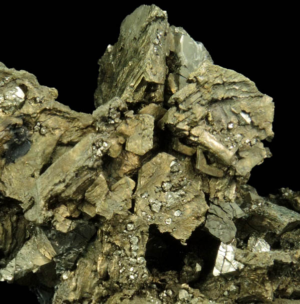 Pyrite on Chalcopyrite from French Creek Iron Mines, St. Peters, Chester County, Pennsylvania