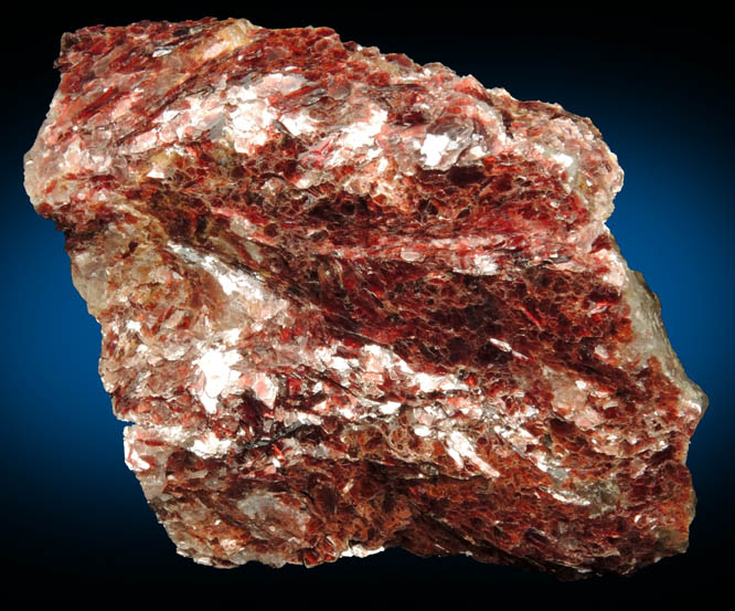 Muscovite var. Red Muscovite from North Bay, Nipissing District, Ontario, Canada