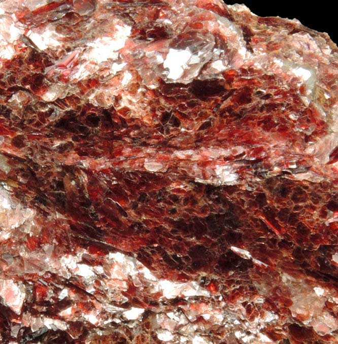Muscovite var. Red Muscovite from North Bay, Nipissing District, Ontario, Canada