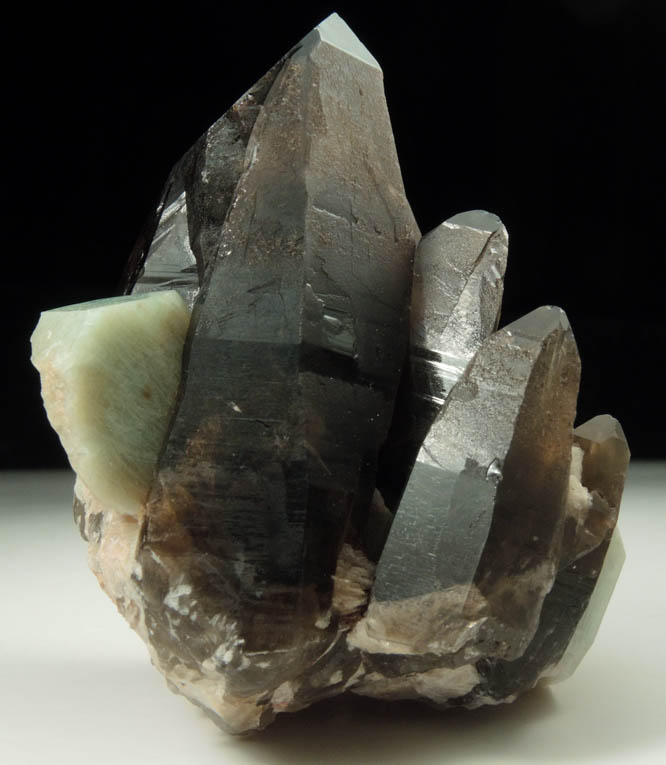 Microcline var. Amazonite with Smoky Quartz from Lake George District, Park County, Colorado