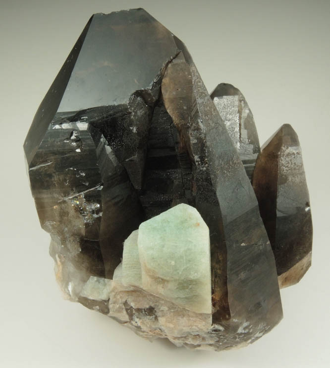 Microcline var. Amazonite with Smoky Quartz from Lake George District, Park County, Colorado