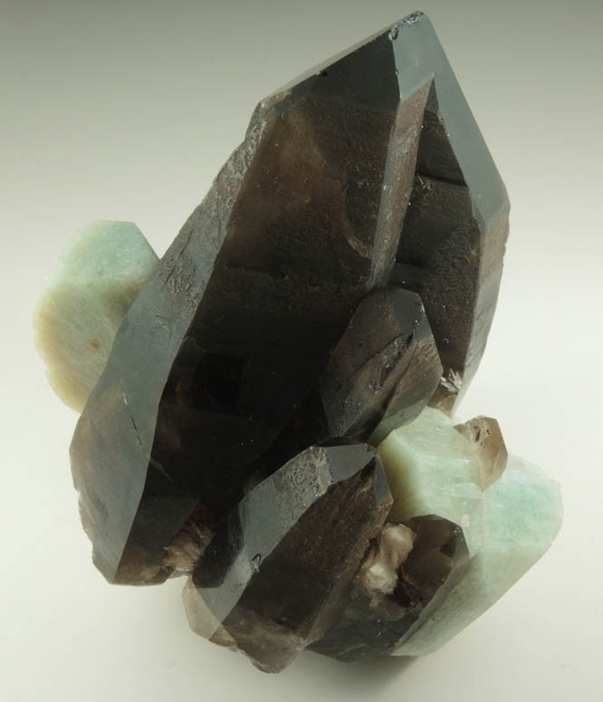 Microcline var. Amazonite with Smoky Quartz from Lake George District, Park County, Colorado