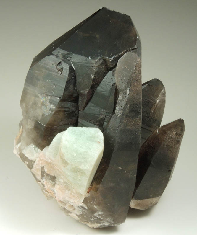 Microcline var. Amazonite with Smoky Quartz from Lake George District, Park County, Colorado