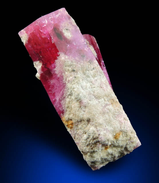 Beryl var. Red Beryl with rhyolite inclusions from Rex Harris' Ruby Violet claim, 1 km north of Bumblebee Mountain, Wah Wah Mountains, Beaver County, Utah