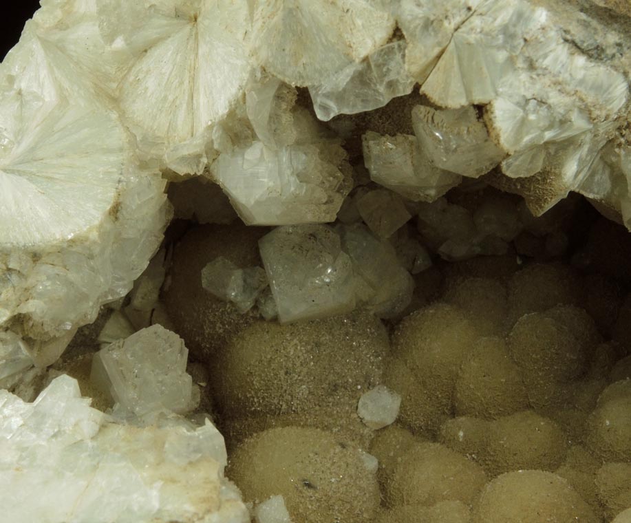 Pectolite, Apophyllite, Pyrite from Millington Quarry, Bernards Township, Somerset County, New Jersey
