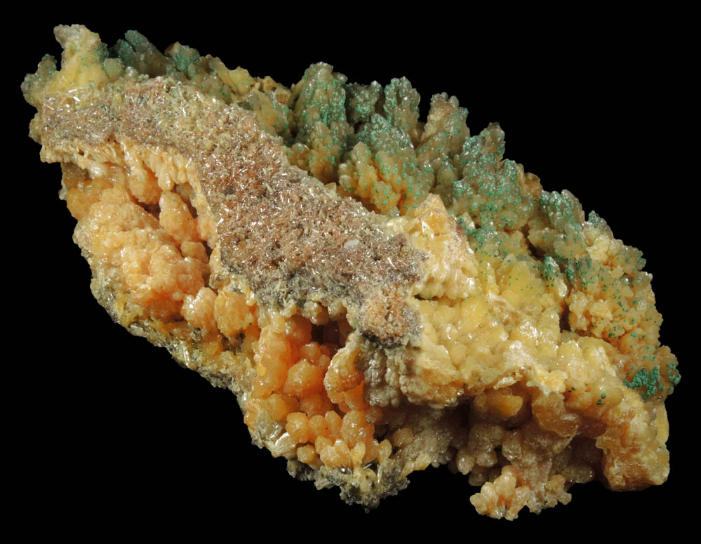 Mimetite with Mottramite from Tsumeb Mine, Otavi-Bergland District, Oshikoto, Namibia