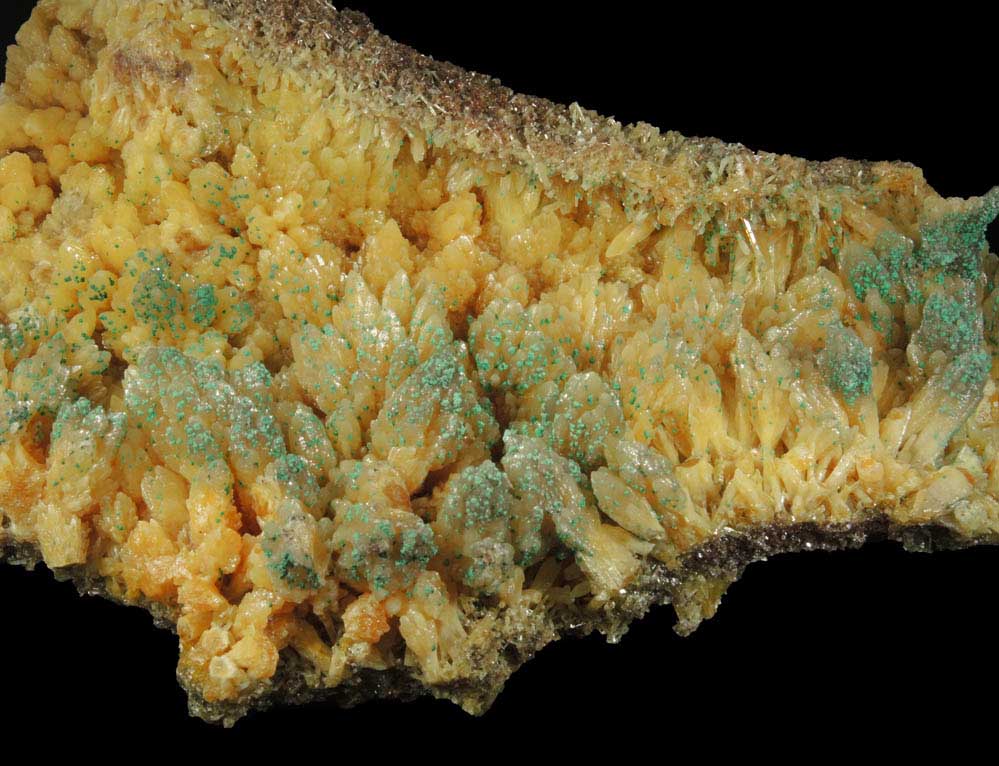 Mimetite with Mottramite from Tsumeb Mine, Otavi-Bergland District, Oshikoto, Namibia