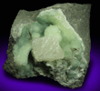 Calcite on Prehnite from O and G Industries Southbury Quarry, Southbury, New Haven County, Connecticut