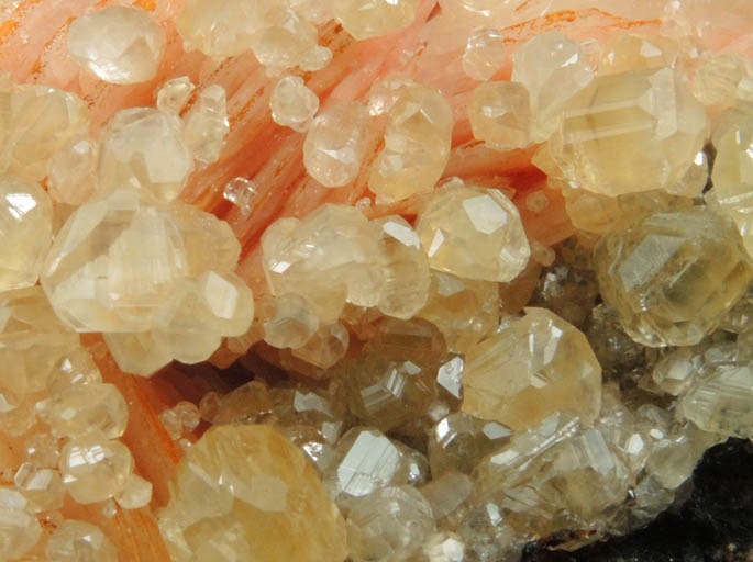 Cerussite on Barite from Mibladen, Haute Moulouya Basin, Zeida-Aouli-Mibladen belt, Midelt Province, Morocco