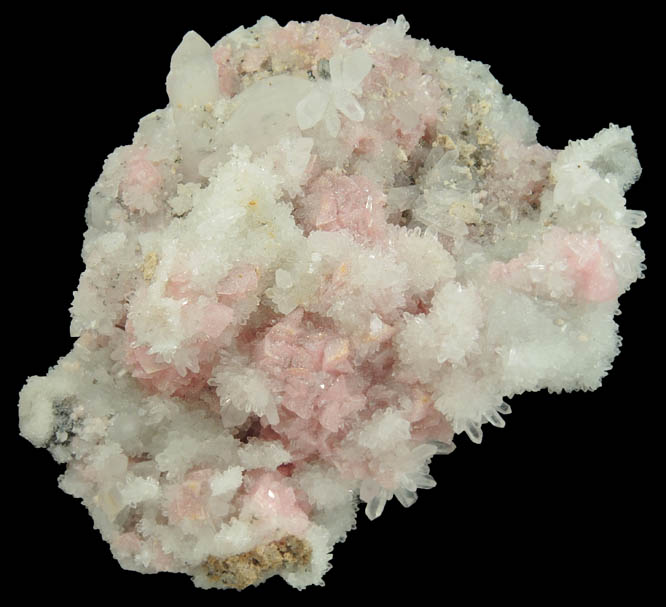 Rhodochrosite on Quartz from Camp Bird Mine, Ouray County, Colorado