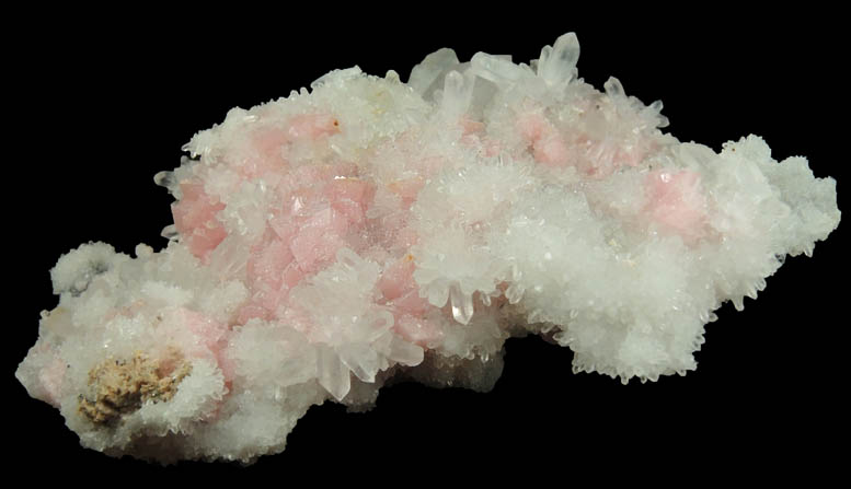 Rhodochrosite on Quartz from Camp Bird Mine, Ouray County, Colorado