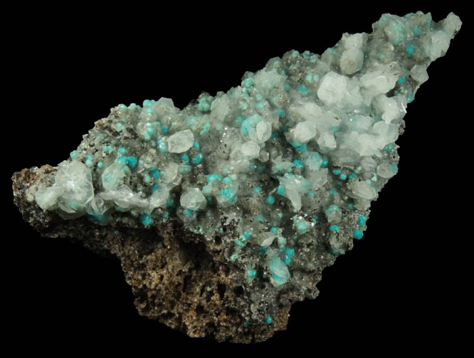 Calcite and Aurichalcite from Mina Ojuela, Mapimi, Durango, Mexico